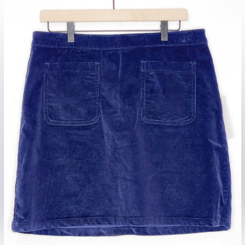 Modcloth Navy Corduroy Mini Skirt with Front Pockets